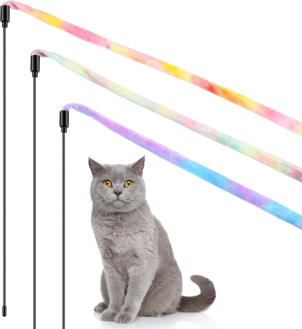 Jungle Cat Wand Charmer – 3 Styles (Charming Colour), Interactive Kitty Toy